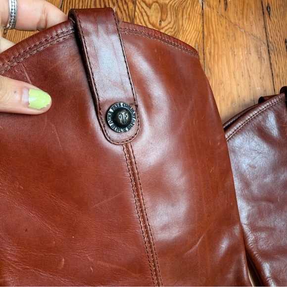 Frye Brown Leather Riding Boots - Picture 2 of 5